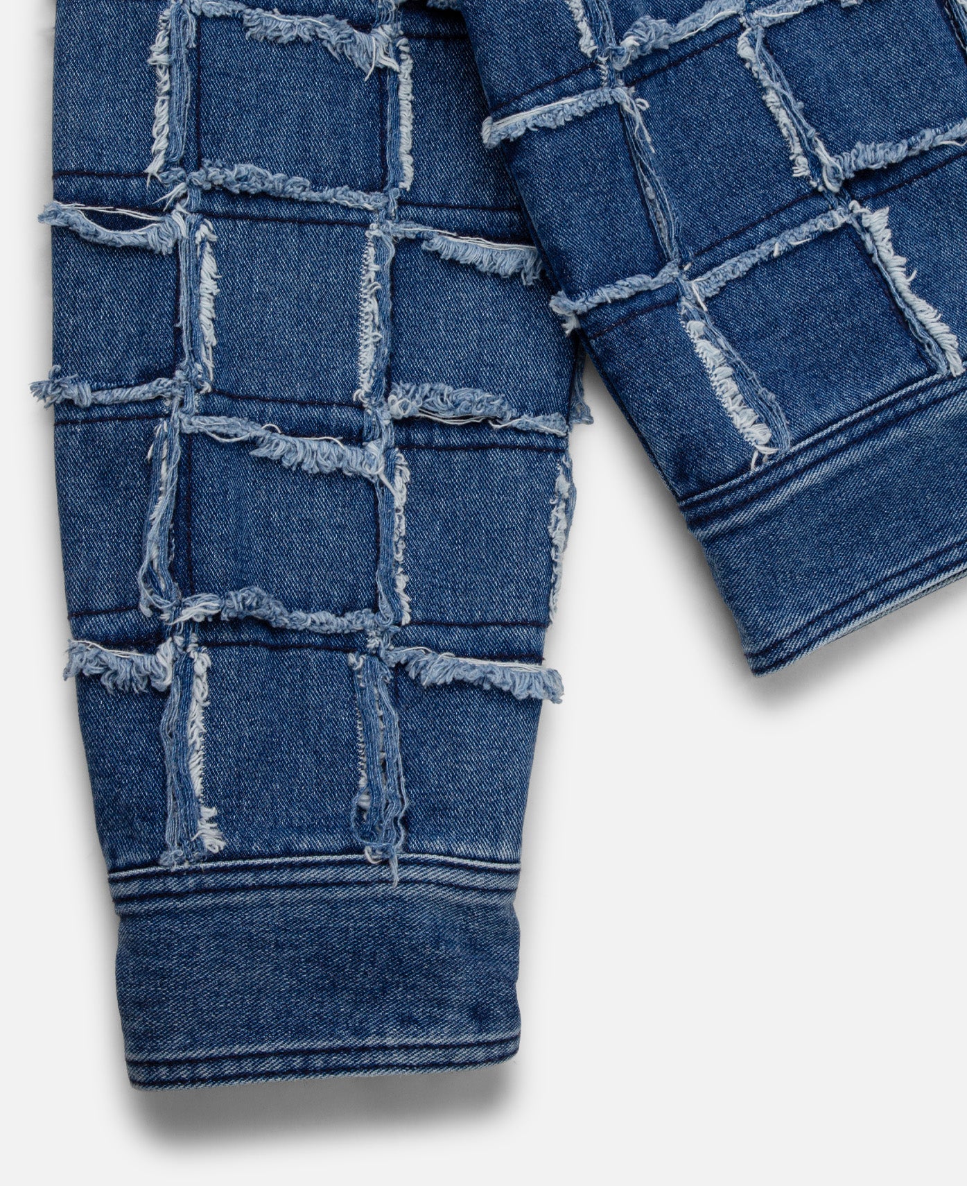 Unisex New Patchwork Denim Jacket (Blue) - Image 4