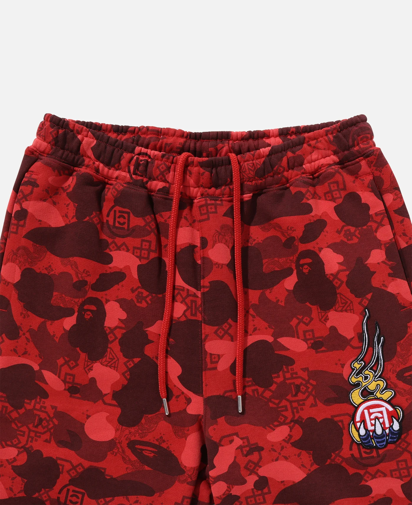 Camo Logo Sweat Pants (Red) - Image 3