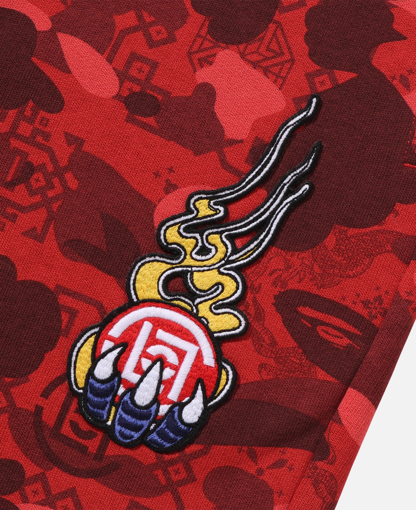 Camo Logo Sweat Pants (Red) - Image 4