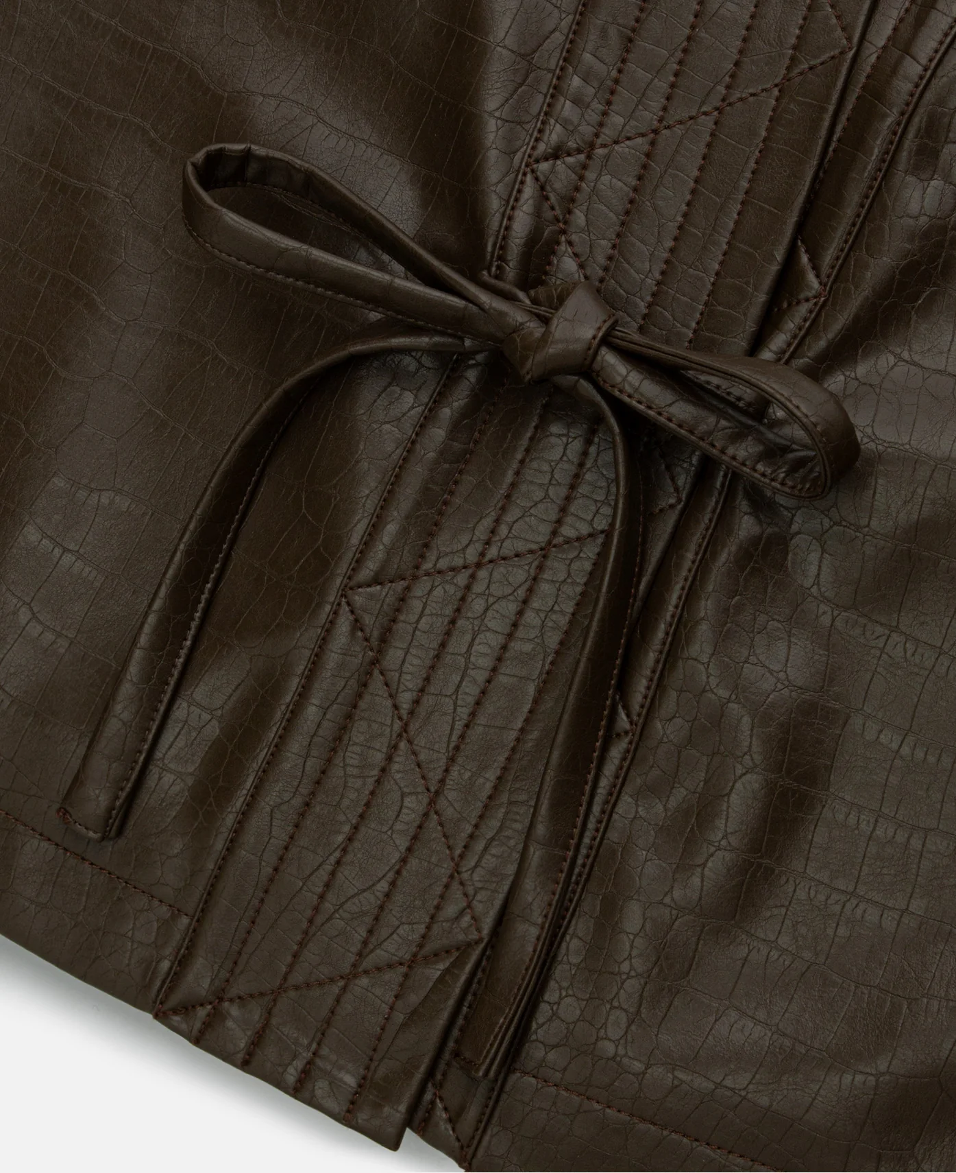 Women's Pu Kimono (Brown) - Image 4