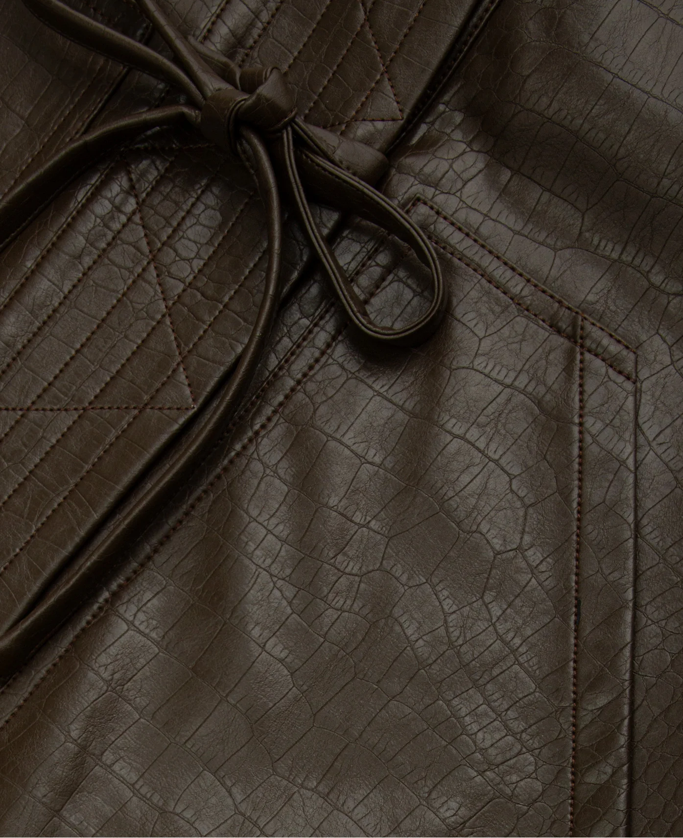 Leather Kimono (Brown) - Image 4