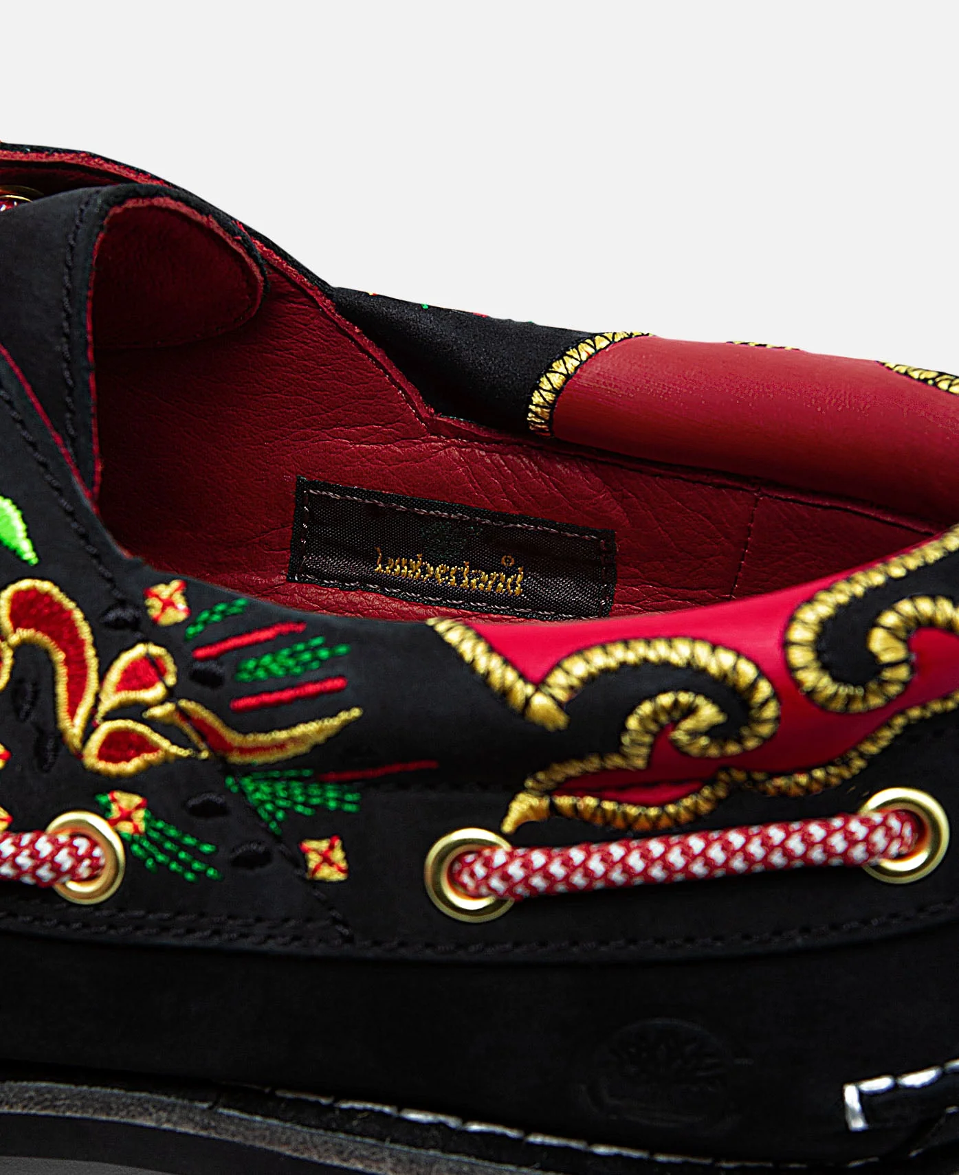 Women's Noreen 3-Eye Lug Handsewn Boat Shoes (Black) - Image 11