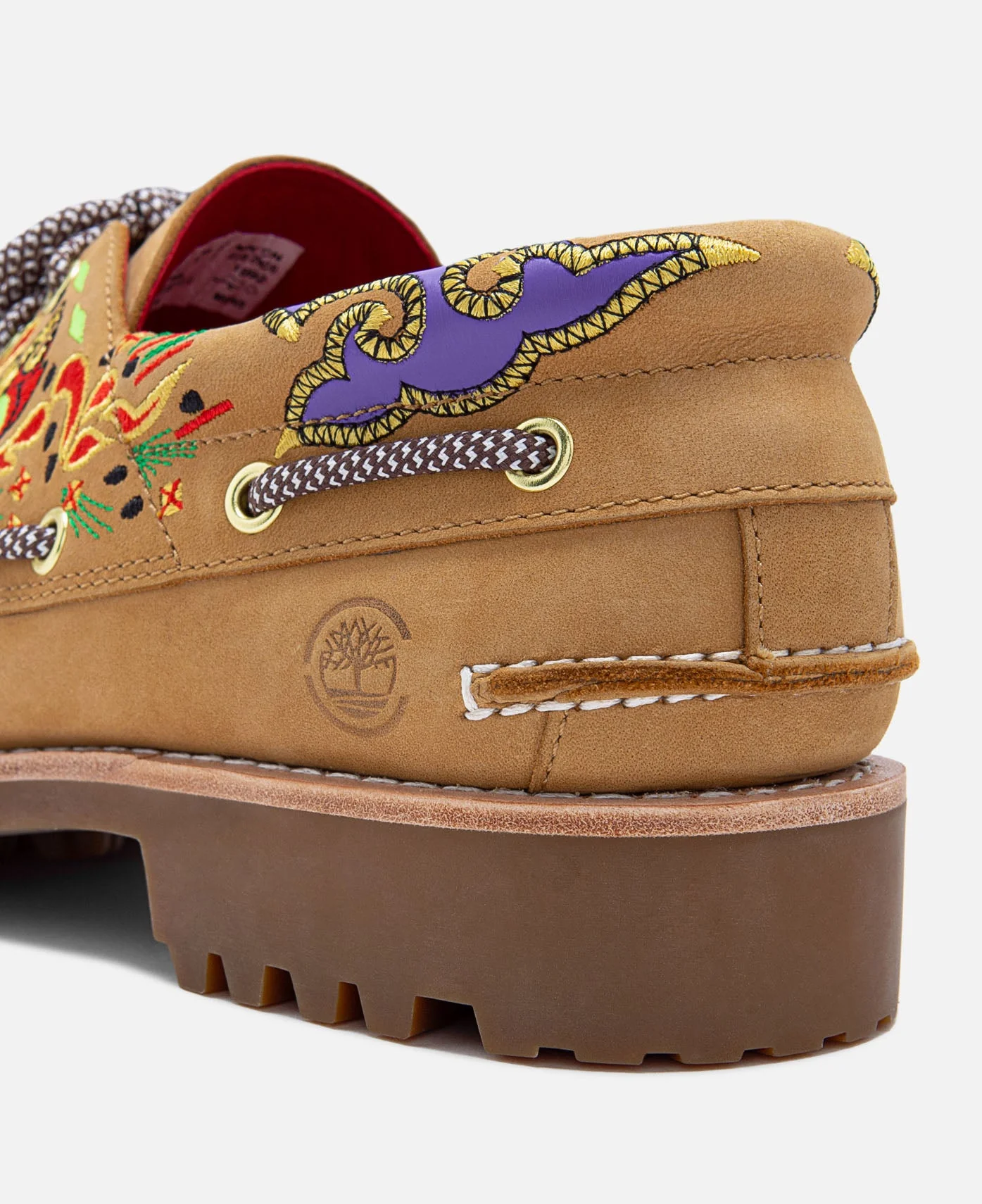 Women's Noreen 3-Eye Lug Handsewn Boat Shoes (Wheat) - Image 12