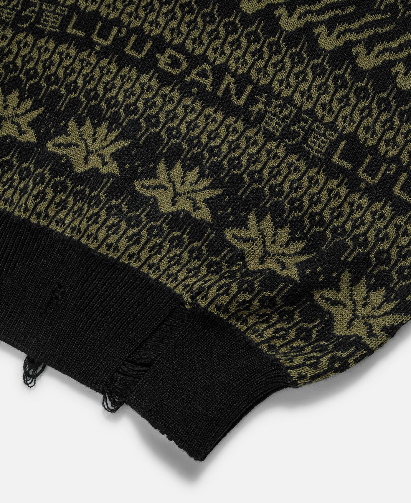 Unisex Distressed Knit Vest (Green) - Image 4