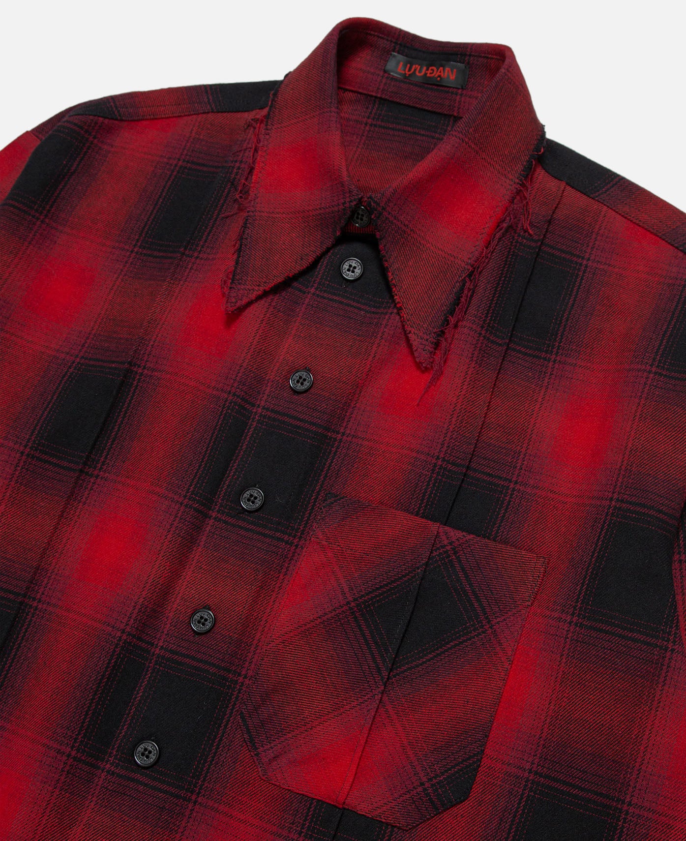 Unisex Relaxed Long Sleeve Shirt (Red) - Image 3